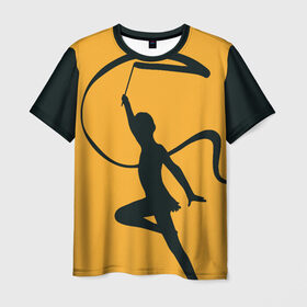 Мужская футболка 3D+ с принтом Гимнастика в Курске, 100% микрофибра | круглый вырез горловины, длина до линии бедер | 