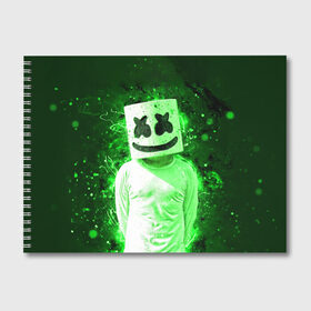 Альбом для рисования с принтом MARSHMELLO в Курске, 100% бумага
 | матовая бумага, плотность 200 мг. | Тематика изображения на принте: fortnite | marshmallo | marshmallow | marshmello | marshmellow | маршмелло | маршмеллоу | розы | фортнайт