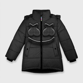 Зимняя куртка для девочек 3D с принтом MARSHMELLO в Курске, ткань верха — 100% полиэстер; подклад — 100% полиэстер, утеплитель — 100% полиэстер. | длина ниже бедра, удлиненная спинка, воротник стойка и отстегивающийся капюшон. Есть боковые карманы с листочкой на кнопках, утяжки по низу изделия и внутренний карман на молнии. 

Предусмотрены светоотражающий принт на спинке, радужный светоотражающий элемент на пуллере молнии и на резинке для утяжки. | fortnite | marshmallo | marshmallow | marshmello | marshmellow | маршмелло | маршмеллоу | розы | фортнайт
