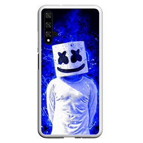 Чехол для Honor 20 с принтом MARSHMELLO в Курске, Силикон | Область печати: задняя сторона чехла, без боковых панелей | fortnite | marshmallo | marshmallow | marshmello | marshmellow | маршмелло | маршмеллоу | розы | фортнайт