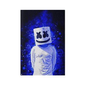 Обложка для паспорта матовая кожа с принтом MARSHMELLO в Курске, натуральная матовая кожа | размер 19,3 х 13,7 см; прозрачные пластиковые крепления | Тематика изображения на принте: fortnite | marshmallo | marshmallow | marshmello | marshmellow | маршмелло | маршмеллоу | розы | фортнайт