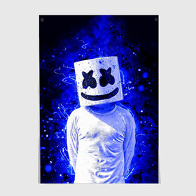 Постер с принтом MARSHMELLO в Курске, 100% бумага
 | бумага, плотность 150 мг. Матовая, но за счет высокого коэффициента гладкости имеет небольшой блеск и дает на свету блики, но в отличии от глянцевой бумаги не покрыта лаком | fortnite | marshmallo | marshmallow | marshmello | marshmellow | маршмелло | маршмеллоу | розы | фортнайт