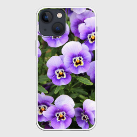 Чехол для iPhone 13 mini с принтом Анютины глазки в Курске,  |  | flowers | анютины глазки | природа | природный | растение | растения | цветок | цветочек | цветочки | цветы