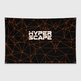 Флаг-баннер с принтом Hyper Scape в Курске, 100% полиэстер | размер 67 х 109 см, плотность ткани — 95 г/м2; по краям флага есть четыре люверса для крепления | esport | games | hyper scape | twitch | игроки | игролюбители | игроманы | игры | киберспорт | королевская битва | корона | твич | хупер скайп | хупер скайпе