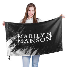 Флаг 3D с принтом MARILYN MANSON / М. МЭНСОН в Курске, 100% полиэстер | плотность ткани — 95 г/м2, размер — 67 х 109 см. Принт наносится с одной стороны | logo | manson | marilyn | music | rock | группа | лого | логотип | логотипы | менсон | мерилин | мерлин | музыка | мэнсон | мэрилин | рок | символ