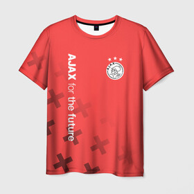 Мужская футболка 3D с принтом Ajax Amsterdam в Курске, 100% полиэфир | прямой крой, круглый вырез горловины, длина до линии бедер | Тематика изображения на принте: ajax | fc ajax | аякс | фк аякс | футбол