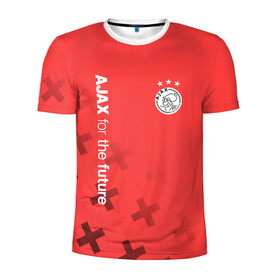 Мужская футболка 3D спортивная с принтом Ajax Amsterdam в Курске, 100% полиэстер с улучшенными характеристиками | приталенный силуэт, круглая горловина, широкие плечи, сужается к линии бедра | ajax | fc ajax | аякс | фк аякс | футбол