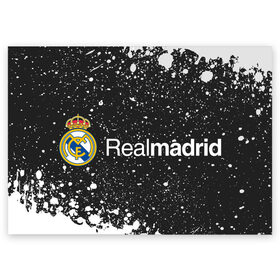 Поздравительная открытка с принтом REAL MADRID / РЕАЛ МАДРИД в Курске, 100% бумага | плотность бумаги 280 г/м2, матовая, на обратной стороне линовка и место для марки
 | Тематика изображения на принте: football | logo | madrid | real | realmadrid | sport | клуб | лого | логотип | логотипы | мадрид | реал | реалмадрид | символ | символы | спорт | форма | футбол | футбольная