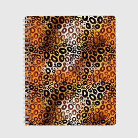 Тетрадь с принтом Леопард в Курске, 100% бумага | 48 листов, плотность листов — 60 г/м2, плотность картонной обложки — 250 г/м2. Листы скреплены сбоку удобной пружинной спиралью. Уголки страниц и обложки скругленные. Цвет линий — светло-серый
 | 