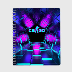 Тетрадь с принтом CS GO Neon Cubes в Курске, 100% бумага | 48 листов, плотность листов — 60 г/м2, плотность картонной обложки — 250 г/м2. Листы скреплены сбоку удобной пружинной спиралью. Уголки страниц и обложки скругленные. Цвет линий — светло-серый
 | Тематика изображения на принте: beast | counter strike | cs | cs go | csgo | cubes | game | howl | hyper | hyperbeast | logo cs go | neon | аркада | вой | гипер бест | го | игра | компьютерная игра | контр страйк | контра | кс | кс гов | кубы | логотип кс го | неон | оружие 