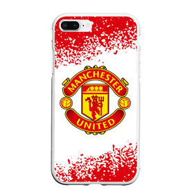 Чехол для iPhone 7Plus/8 Plus матовый с принтом MANCHESTER UNITED в Курске, Силикон | Область печати: задняя сторона чехла, без боковых панелей | Тематика изображения на принте: club | footbal | logo | manchester | united | знак | клуб | лого | логотип | логотипы | манчестер | символ | символы | форма | футбол | футбольная | футбольный | юнайтед