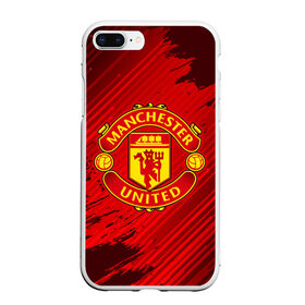 Чехол для iPhone 7Plus/8 Plus матовый с принтом MANCHESTER UNITED в Курске, Силикон | Область печати: задняя сторона чехла, без боковых панелей | Тематика изображения на принте: club | footbal | logo | manchester | united | знак | клуб | лого | логотип | логотипы | манчестер | символ | символы | форма | футбол | футбольная | футбольный | юнайтед