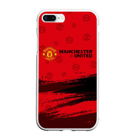 Чехол для iPhone 7Plus/8 Plus матовый с принтом MANCHESTER UNITED в Курске, Силикон | Область печати: задняя сторона чехла, без боковых панелей | Тематика изображения на принте: club | footbal | logo | manchester | united | знак | клуб | лого | логотип | логотипы | манчестер | символ | символы | форма | футбол | футбольная | футбольный | юнайтед