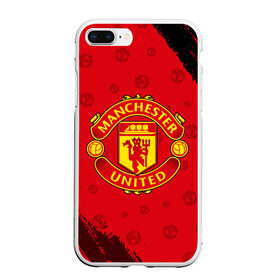 Чехол для iPhone 7Plus/8 Plus матовый с принтом MANCHESTER UNITED в Курске, Силикон | Область печати: задняя сторона чехла, без боковых панелей | Тематика изображения на принте: club | footbal | logo | manchester | united | знак | клуб | лого | логотип | логотипы | манчестер | символ | символы | форма | футбол | футбольная | футбольный | юнайтед