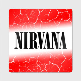 Магнит виниловый Квадрат с принтом NIRVANA / НИРВАНА в Курске, полимерный материал с магнитным слоем | размер 9*9 см, закругленные углы | Тематика изображения на принте: band | cobain | face | kurt | logo | music | nirvana | rock | rocknroll | группа | кобейн | курт | лого | логотип | музыка | музыкальная | нирвана | рожица | рок | рокнролл | символ