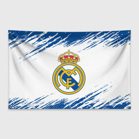 Флаг-баннер с принтом REAL MADRID / РЕАЛ МАДРИД в Курске, 100% полиэстер | размер 67 х 109 см, плотность ткани — 95 г/м2; по краям флага есть четыре люверса для крепления | football | logo | madrid | real | realmadrid | sport | клуб | лого | логотип | логотипы | мадрид | реал | реалмадрид | символ | символы | спорт | форма | футбол | футбольная