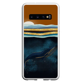 Чехол для Samsung Galaxy S10 с принтом Кит в Курске, Силикон | Область печати: задняя сторона чехла, без боковых панелей | Тематика изображения на принте: земля | кашалот | луна | медузы | море | морские | океан