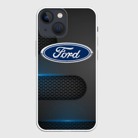 Чехол для iPhone 13 mini с принтом FORD в Курске,  |  | ford | авто | автомобиль | логотип | марка | машина | надпись | текстура | форд