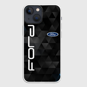 Чехол для iPhone 13 mini с принтом FORD в Курске,  |  | Тематика изображения на принте: ford | авто | автомобиль | логотип | марка | машина | надпись | текстура | форд