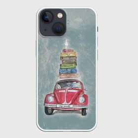 Чехол для iPhone 13 mini с принтом милая машинка в Курске,  |  | акварель | иллюстрация | машинки | машины | ретро