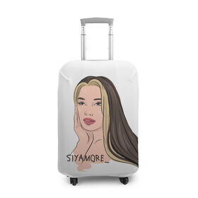 Чехол для чемодана 3D с принтом Siyamore_ в Курске, 86% полиэфир, 14% спандекс | двустороннее нанесение принта, прорези для ручек и колес | blogger | xbloggers | xhouse | блогер | блогеры | инстаграм | тикток