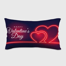 Подушка 3D антистресс с принтом Happy Valentines Day в Курске, наволочка — 100% полиэстер, наполнитель — вспененный полистирол | состоит из подушки и наволочки на молнии | 