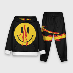 Детский костюм 3D (с толстовкой) с принтом Pop Up Smiley в Курске,  |  | plohoyparen | smile | v.vlone | vlone pop up smiley | влоне | смайл | смайлик | эмоджи