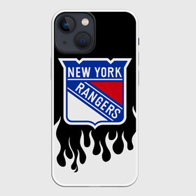 Чехол для iPhone 13 mini с принтом Нью Йорк Рейнджерс в Курске,  |  | hockey | new york | new york rangers | nhl | rangers | usa | нхл | нью йорк | нью йорк рейнджерс | рейнджерс | спорт | сша | хоккей | шайба