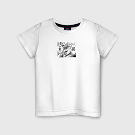 Детская футболка хлопок с принтом Jojos Bizarre Adventure Dio в Курске, 100% хлопок | круглый вырез горловины, полуприлегающий силуэт, длина до линии бедер | 