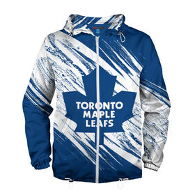 Мужская ветровка 3D с принтом Toronto Maple Leafs, в Курске, 100% полиэстер | подол и капюшон оформлены резинкой с фиксаторами, два кармана без застежек по бокам, один потайной карман на груди | Тематика изображения на принте: hockey | maple leafs | nhl | toronto | toronto maple leafs | usa | мейпл лифс | нхл | спорт | сша | торонто | торонто мейпл лифс | хоккей | шайба