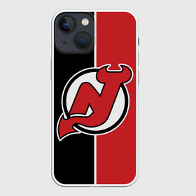 Чехол для iPhone 13 mini с принтом Нью Джерси Девилз в Курске,  |  | devils | hockey | new jersey | new jersey devils | nhl | usa | девилз | нхл | нью джерси | нью джерси девилз | спорт | сша | хоккей | шайба