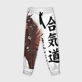 Детские брюки 3D с принтом Один в поле- воин в Курске, 100% полиэстер | манжеты по низу, эластичный пояс регулируется шнурком, по бокам два кармана без застежек, внутренняя часть кармана из мелкой сетки | воин | катана | китай | китайские знаки | меч | самурай | солнце | японские знаки
