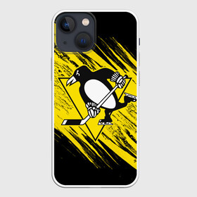 Чехол для iPhone 13 mini с принтом Pittsburgh Penguins Sport в Курске,  |  | hockey | nhl | penguins | pittsburg | pittsburgh | pittsburgh penguins | usa | нхл | пингвинз | питтсбург | питтсбург пингвинз | спорт | сша | хоккей | шайба