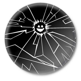 Значок с принтом ЧЕРНОЕ ЗЕРКАЛО в Курске,  металл | круглая форма, металлическая застежка в виде булавки | Тематика изображения на принте: black mirror | черное зеркало