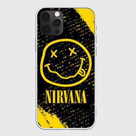 Чехол для iPhone 12 Pro Max с принтом NIRVANA НИРВАНА в Курске, Силикон |  | band | cobain | face | kurt | logo | music | nirvana | rock | rocknroll | группа | кобейн | курт | лого | логотип | музыка | музыкальная | нирвана | рожица | рок | рокнролл | символ