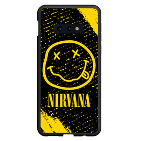 Чехол для Samsung S10E с принтом NIRVANA НИРВАНА в Курске, Силикон | Область печати: задняя сторона чехла, без боковых панелей | Тематика изображения на принте: band | cobain | face | kurt | logo | music | nirvana | rock | rocknroll | группа | кобейн | курт | лого | логотип | музыка | музыкальная | нирвана | рожица | рок | рокнролл | символ