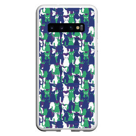 Чехол для Samsung Galaxy S10 с принтом Камуфляж в Курске, Силикон | Область печати: задняя сторона чехла, без боковых панелей | Тематика изображения на принте: военное | камуфляж | кот | кота | котэ | кошка | кошки