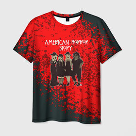 Мужская футболка 3D с принтом American Horror Story в Курске, 100% полиэфир | прямой крой, круглый вырез горловины, длина до линии бедер | american | horror | story | телесериал | ужасы