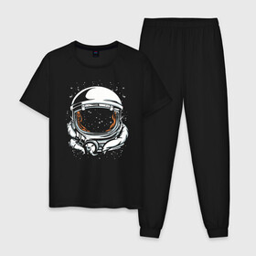 Мужская пижама хлопок с принтом Шлем астронавта  в Курске, 100% хлопок | брюки и футболка прямого кроя, без карманов, на брюках мягкая резинка на поясе и по низу штанин
 | astronaut | cosmos | galaxy | helmet | nasa | roscosmos | roskosmos | soul | space | spaceman | spacesuit | stars | suit | universe | астронавт | вселенная | галактика | душа | звезды | космонавт | космос | мистика | наса | одиночество | рос