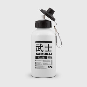 Бутылка спортивная с принтом КИБЕРПАНК,SAMURAI,САМУРАЙ, в Курске, металл | емкость — 500 мл, в комплекте две пластиковые крышки и карабин для крепления | Тематика изображения на принте: samurai | бусидо | иероглифы | киберпанк | самурай | символы | сэнгоку дзидай | японский