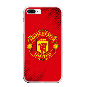 Чехол для iPhone 7Plus/8 Plus матовый с принтом MANCHESTER UNITED в Курске, Силикон | Область печати: задняя сторона чехла, без боковых панелей | club | footbal | logo | manchester | united | знак | клуб | лого | логотип | логотипы | манчестер | символ | символы | форма | футбол | футбольная | футбольный | юнайтед