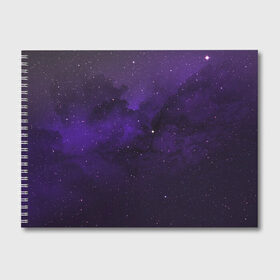 Альбом для рисования с принтом Космос в Курске, 100% бумага
 | матовая бумага, плотность 200 мг. | Тематика изображения на принте: звездное небо | звезды | космос | минимализм | рисунок