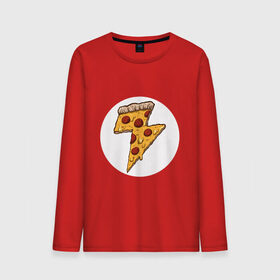 Мужской лонгслив хлопок с принтом PIZZA-HERO в Курске, 100% хлопок |  | flash | food | hero | pizza | shaldon | еда | коммиксы | молния | пиццабгерой | фастфуд. | флэш | шелдон