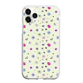 Чехол для iPhone 11 Pro Max матовый с принтом Милые цветочки в Курске, Силикон |  | Тематика изображения на принте: арт | бабочка | бабочки | камень | камни | камушки | рисунок | семена | стикеры | цветок | цветы