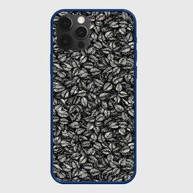 Чехол для iPhone 12 Pro Max с принтом ЛИСТВА ЧЕРНО-БЕЛОЕ в Курске, Силикон |  | forest | tree | деревья | лес | листва | листики | листья | паттерн | растения | текстура | черно белое