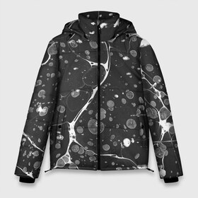 Мужская зимняя куртка 3D с принтом Черный Мрамор в Курске, верх — 100% полиэстер; подкладка — 100% полиэстер; утеплитель — 100% полиэстер | длина ниже бедра, свободный силуэт Оверсайз. Есть воротник-стойка, отстегивающийся капюшон и ветрозащитная планка. 

Боковые карманы с листочкой на кнопках и внутренний карман на молнии. | Тематика изображения на принте: абстракция | минимализм | мрамор | рисунок | черный мрамор