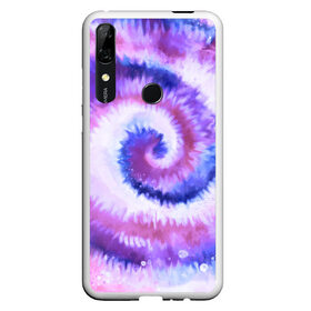 Чехол для Honor P Smart Z с принтом TIE-DYE PURPLE в Курске, Силикон | Область печати: задняя сторона чехла, без боковых панелей | Тематика изображения на принте: dye | multicolor | tie | trend | акварель | брызги | градиент | дай | колор | краски | красочная | мульти | потёки | пятна | радуга | радужная | тай | тайдай | текстура | тренд | хиппи