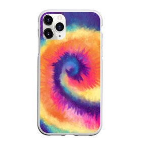 Чехол для iPhone 11 Pro матовый с принтом TIE-DYE MULTICOLOR в Курске, Силикон |  | Тематика изображения на принте: dye | multicolor | tie | trend | акварель | брызги | градиент | дай | колор | краски | красочная | мульти | потёки | пятна | радуга | радужная | тай | тайдай | текстура | тренд | хиппи