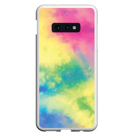 Чехол для Samsung S10E с принтом Tie-Dye в Курске, Силикон | Область печати: задняя сторона чехла, без боковых панелей | Тематика изображения на принте: dye | multicolor | tie | trend | акварель | брызги | градиент | дай | колор | краски | красочная | мульти | потёки | пятна | радуга | радужная | тай | тайдай | текстура | тренд | хиппи