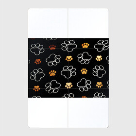 Магнитный плакат 2Х3 с принтом Лапки в Курске, Полимерный материал с магнитным слоем | 6 деталей размером 9*9 см | animal | животные | лапки | лапы | следы лап | собачьи следы | текстуры